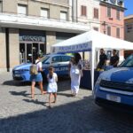 Gazebo della Polizia in piazza Saffi a Senigallia