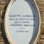 Lapide dedicata a Giuseppe Garibaldi