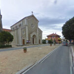 La piazza Giordano Bruno a Montignano di Senigallia