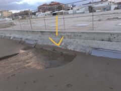 Insabbiamento portelle alla foce del fosso Sant'Angelo