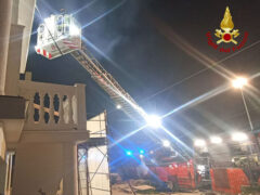 Incendio in una palazzina a Marzocca