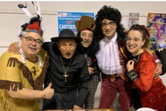 Staff in maschera per il Carnevale al Conad City di Cesanella a Senigallia