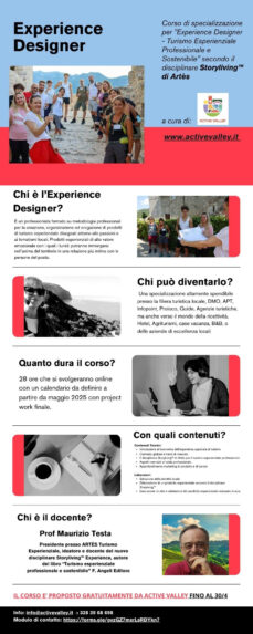 Active Valley: corso di specializzazione per Experience Designer