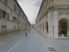 Proposta progettuale di arch. Gasparetti e Sarti per ponte Garibaldi vista da via Cavallotti
