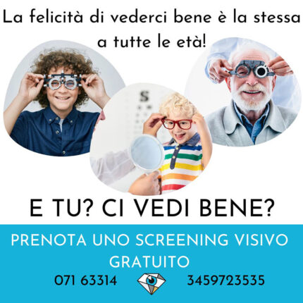 Ottica Casagrande Lorella Senigallia - E tu? Ci vedi bene? Prenota un screening gratuito della vista