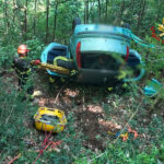 Incidente con ferito: auto ribaltata ad Arcevia in via San Martino