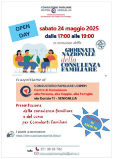 Open Day sabato 24 maggio al Consultorio Familiare UCIPEM