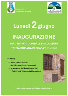 Inaugurazione locali Centro Culturale e Sala Studi "Città Romana di Suasa"