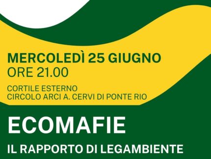Incontro sulle ecomafie al circolo Arci di Ponte Rio