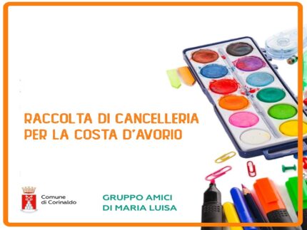 Raccolta di cancelleria a Corinaldo per i bambini della Costa d'Avorio