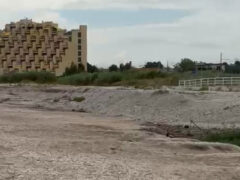 Sbocco verso Senigallia del ponte ciclopedonale sul fiume Cesano