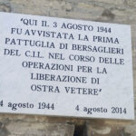 Targa commemorativa Liberazione di Ostra Vetere