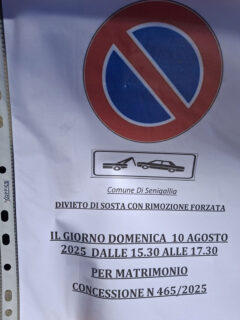 Parcheggi pubblici riservati a privati per un matrimonio