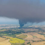 Nube di fumo da Fano visibile da Castelleone di Suasa