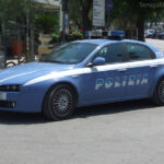 Auto della Polizia sul lungomare di Senigallia