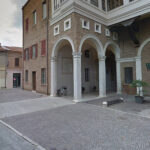 Il retro del Palazzo Comunale di Senigallia, che affaccia su via Mastai