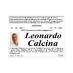 Primo anniversario della scomparsa di Leonardo Calcina