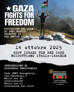 ANPI Senigallia boicotta la partita Italia-Israele con la proiezione del documentario "Gaza fights for freedom"