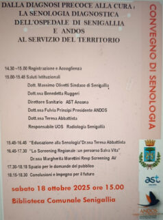 Convegno Dalla diagnosi precoce alla cura: la senologia diagnostica dell'Ospedale di Senigallia e ANDOS a servizio del territorio