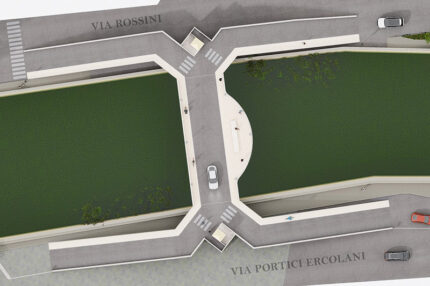 Progetto alternativo per ponte Garibaldi - Soluzione 1 di arch. Buratti e designer Pepe