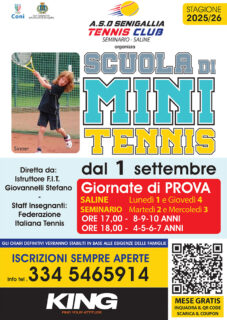 Senigallia Tennis Club - Scuola di Mini Tennis dal 1 settembre 2025