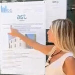 Giorgia Fabri al Polo sanitario di Corinaldo quando doveva essere avviato il cantiere