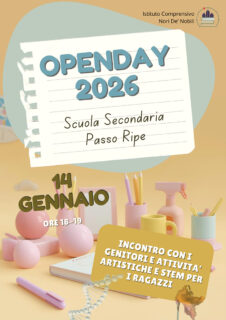 Open day 2026 I.C. Nori de' Nobili Trecastelli - Scuola Secondaria Passo Ripe