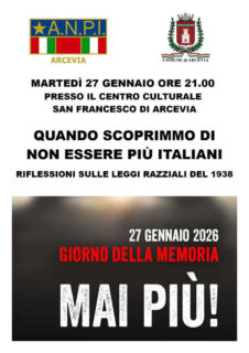 Giorno della Memoria 2026 ad Arcevia