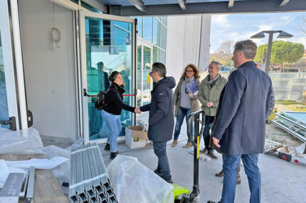 Tiziano Consoli a Senigallia in visita al Centro per l'impiego