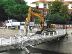 Demolizione vecchio Ponte Garibaldi