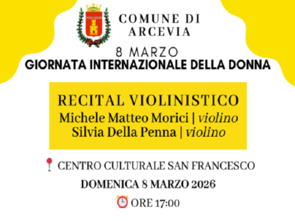 Concerto di violini ad Arcevia per la Giornata internazionale della Donna