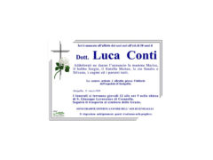 Necrologio Luca Conti