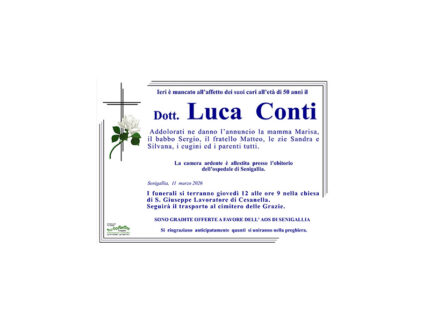 Necrologio Luca Conti