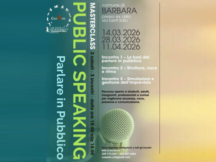 Masterclass di public speaking a Barbara