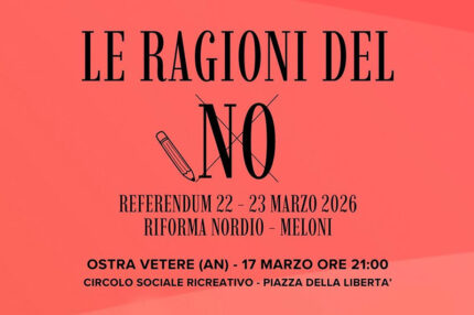 Incontro a Ostra Vetere sulle ragioni del No al Referendum Giustizia 2026