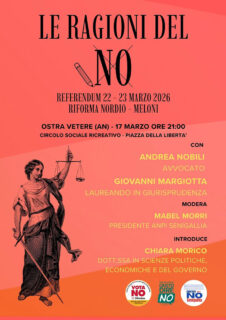 Incontro a Ostra Vetere sulle ragioni del No al Referendum Giustizia 2026