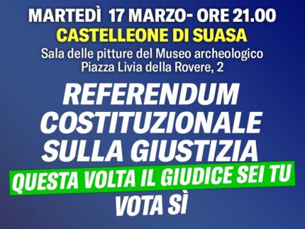 Incontro sul Si al referendum a Castelleone di Suasa