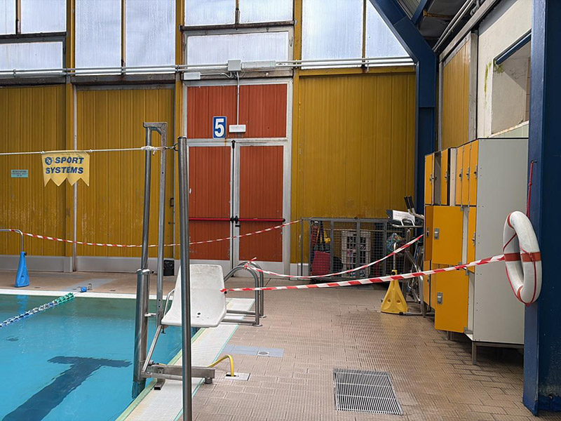 Piscina Molinello 2 con aree e corsie interdette