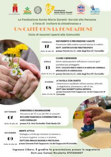 Locandina del ciclo di incontri "Un caffè con la fondazione"