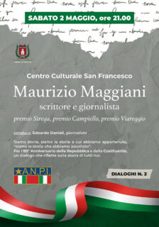Incontro con Maurizio Maggiani ad Arcevia il 2 maggio 2026