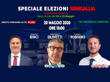 Confronto candidato sindaci del 20 maggio 2026 ore 15 in diretta streaming su fb.com/senigallianotizie