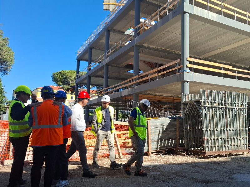 Sopralluogo cantiere nuova palazzina emergenze all'ospedale di Senigallia