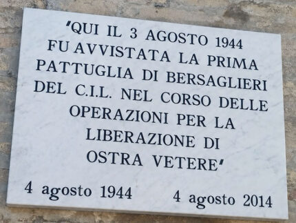 Liberazione Ostra Vetere - Lapide commemorativa