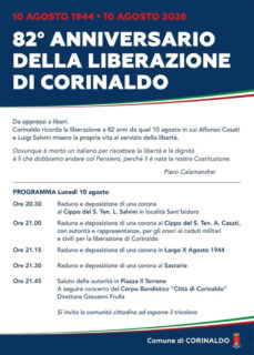 82esimo anniversario della Liberazione di Corinaldo
