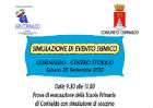 Simulazione sismica il 29 settembre a Corinaldo