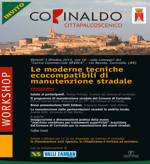 Manutenzione strade: convegno a Corinaldo