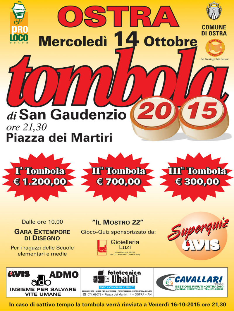 Tombola ad Ostra per San Gaudenzio